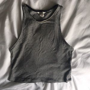 Black & white crop top